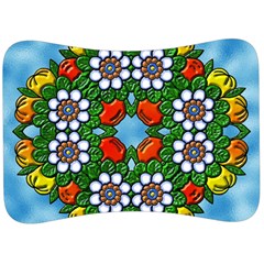 Mandala Background Colorful Pattern Velour Seat Head Rest Cushion