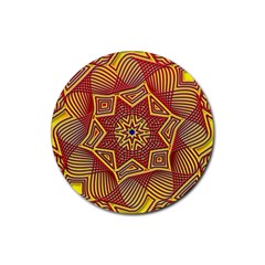 Tile Background Pattern Backgrounds Rubber Coaster (Round) 