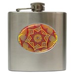 Tile Background Pattern Backgrounds Hip Flask (6 oz) Front