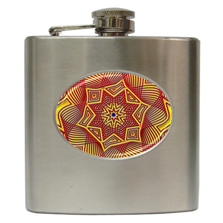 Tile Background Pattern Backgrounds Hip Flask (6 oz)