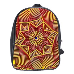 Tile Background Pattern Backgrounds School Bag (XL)