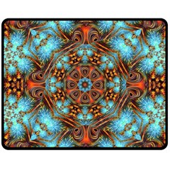 Fractal Background Colorful Graphic Fleece Blanket (medium)  by Pakrebo