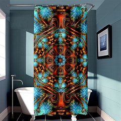 Fractal Background Colorful Graphic Shower Curtain 36  X 72  (stall)  by Pakrebo