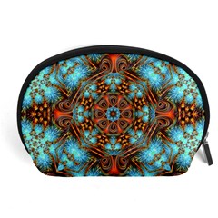 Fractal Background Colorful Graphic Accessory Pouch (large) by Pakrebo