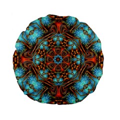 Fractal Background Colorful Graphic Standard 15  Premium Flano Round Cushions by Pakrebo