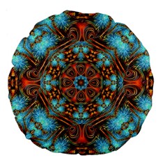 Fractal Background Colorful Graphic Large 18  Premium Flano Round Cushions