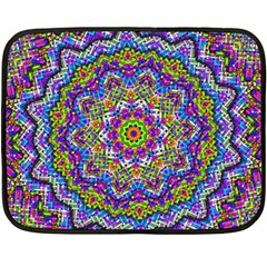 Farbenpracht Kaleidoscope Fleece Blanket (mini) by Pakrebo