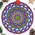 Farbenpracht Kaleidoscope Round Filigree Ornament (Two Sides) Back