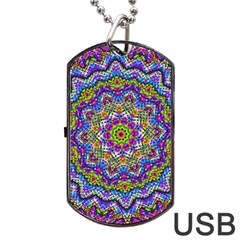 Farbenpracht Kaleidoscope Dog Tag Usb Flash (one Side) by Pakrebo