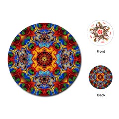 Farbenpracht Kaleidoscope Playing Cards (round) by Pakrebo