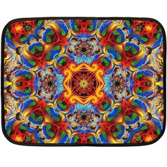 Farbenpracht Kaleidoscope Fleece Blanket (mini) by Pakrebo