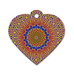 Tile Background Image Ornament Dog Tag Heart (two Sides) by Pakrebo