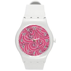 Pattern Doodle Design Drawing Round Plastic Sport Watch (m) by Pakrebo