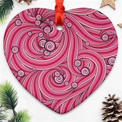 Pattern Doodle Design Drawing Ornament (heart) by Pakrebo