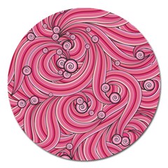 Pattern Doodle Design Drawing Magnet 5  (round) by Pakrebo