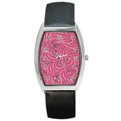 Pattern Doodle Design Drawing Barrel Style Metal Watch by Pakrebo