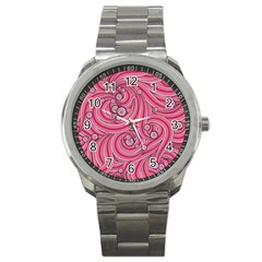 Pattern Doodle Design Drawing Sport Metal Watch by Pakrebo