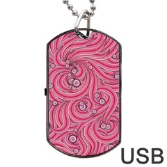 Pattern Doodle Design Drawing Dog Tag Usb Flash (one Side) by Pakrebo