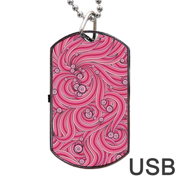 Pattern Doodle Design Drawing Dog Tag USB Flash (One Side)