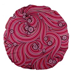 Pattern Doodle Design Drawing Large 18  Premium Flano Round Cushions by Pakrebo