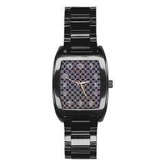 Ornaments  Kaleidoscope Pattern Stainless Steel Barrel Watch by Pakrebo