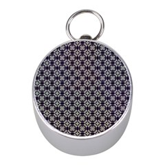 Ornaments  Kaleidoscope Pattern Mini Silver Compasses by Pakrebo