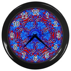 Background Fractals Surreal Design Art Wall Clock (black) by Pakrebo