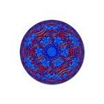 Background Fractals Surreal Design Art Rubber Coaster (Round)  Front