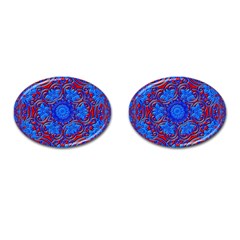 Background Fractals Surreal Design Art Cufflinks (oval) by Pakrebo