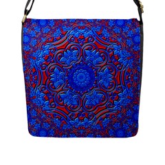 Background Fractals Surreal Design Art Flap Closure Messenger Bag (l) by Pakrebo