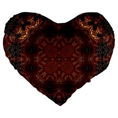 Background Image Structure Brown Black Large 19  Premium Heart Shape Cushions