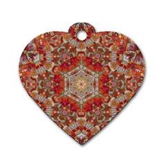 Pattern Background Patterns Dog Tag Heart (one Side) by Pakrebo