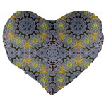 Background Image Decorative Abstract Large 19  Premium Flano Heart Shape Cushions Back