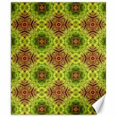 Tile Background Image Pattern Green Canvas 8  X 10  by Pakrebo