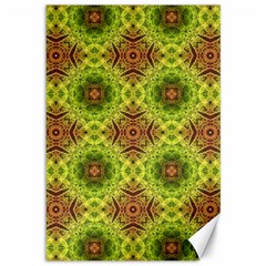 Tile Background Image Pattern Green Canvas 12  X 18  by Pakrebo