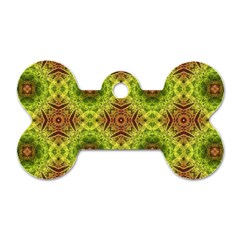 Tile Background Image Pattern Green Dog Tag Bone (two Sides) by Pakrebo