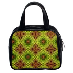 Tile Background Image Pattern Green Classic Handbag (two Sides) by Pakrebo