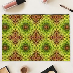 Tile Background Image Pattern Green Cosmetic Bag (xxl) by Pakrebo