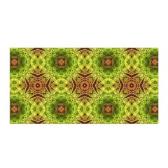 Tile Background Image Pattern Green Satin Wrap by Pakrebo