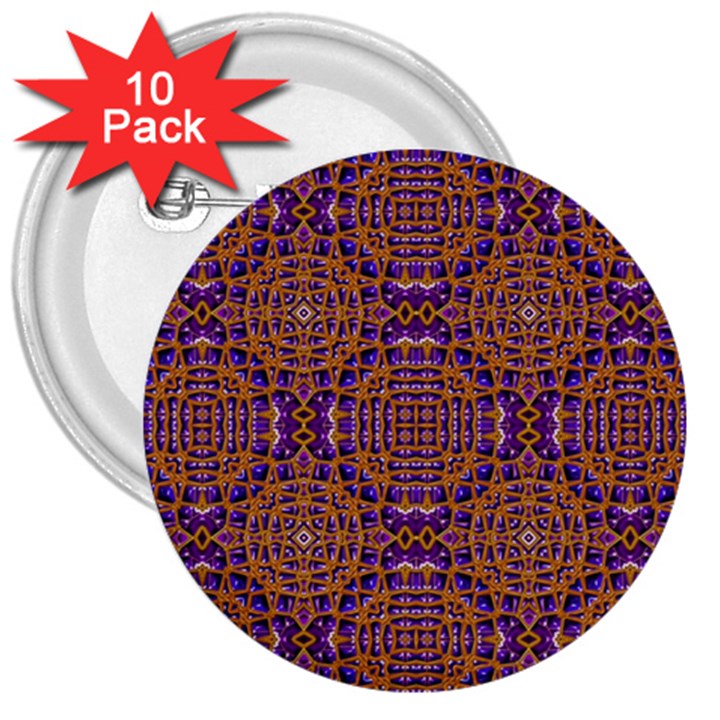 Background Image Decorative 3  Buttons (10 pack) 