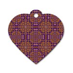 Background Image Decorative Dog Tag Heart (Two Sides) Front