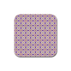 Background Image Tile Geometric Rubber Square Coaster (4 Pack)  by Pakrebo