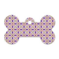 Background Image Tile Geometric Dog Tag Bone (one Side) by Pakrebo