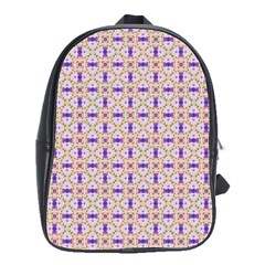 Background Image Tile Geometric School Bag (large) by Pakrebo