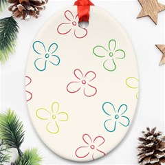 Flower Background Nature Floral Ornament (oval) by Mariart