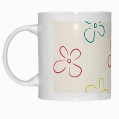 Flower Background Nature Floral White Mugs by Mariart