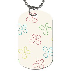 Flower Background Nature Floral Dog Tag (two Sides) by Mariart