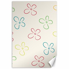 Flower Background Nature Floral Canvas 24  X 36  by Mariart