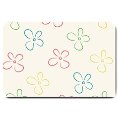 Flower Background Nature Floral Large Doormat  by Mariart