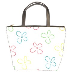 Flower Background Nature Floral Bucket Bag by Mariart